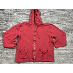 Allyson Whitmore Sport Hoodie Womens Small‎ Pink 100% Cotton Full Zip